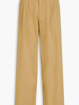 Elate pleated cotton-blend twill wide-leg pants