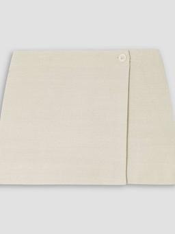 Tour wrap-effect cotton-blend mini skirt