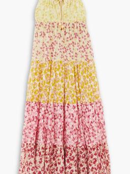 Hippy tiered floral-print cotton-voile maxi dress
