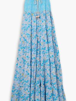 Hippy tiered printed cotton-voile maxi dress