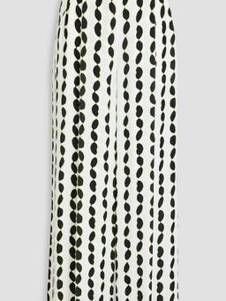 Jed printed crepe wide-leg pants