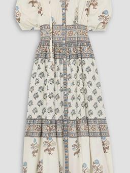 Camilla tiered floral-print cotton-poplin maxi dress