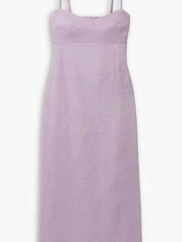 Agatha cutout linen-blend midi dress