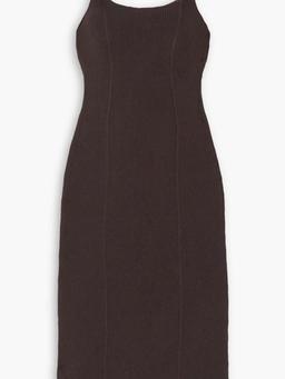 Elisa ribbed stretch-knit midi dress
