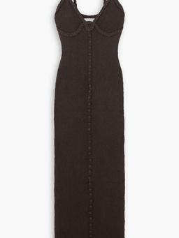 India braided cotton and cashmere-blend midi dress