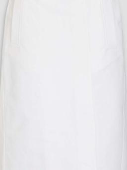 Wrap-effect cotton skirt