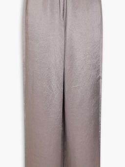 Satin-twill wide-leg pants