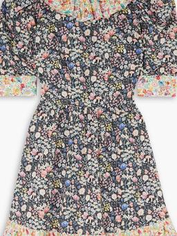 Claudette ruffled floral-print cotton mini dress