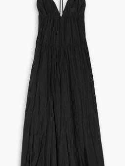 Darnley tiered ruched silk-habotai maxi dress