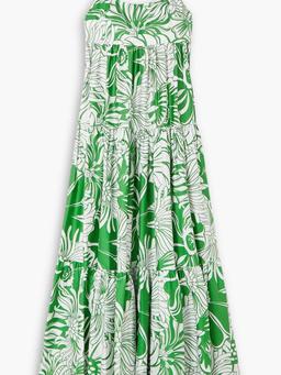 Merle tiered floral-print cotton maxi dress