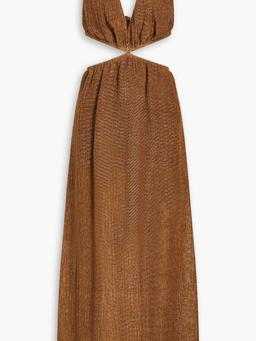 Dessouk cutout linen-gauze maxi dress