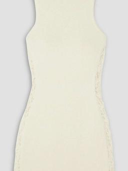 Abri crochet-trimmed linen mini dress