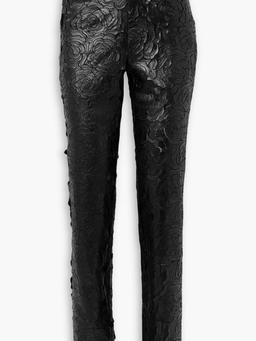 Donita coated faux leather straight-leg pants