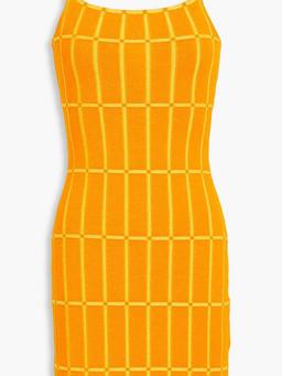 Malha jacquard-knit mini dress