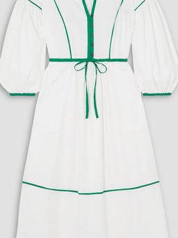 Salone piped woven midi dress