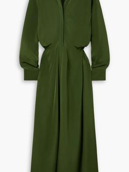 The Charlotte silk crepe de chine maxi shirt dress