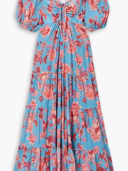 Quinn printed cotton-voile maxi dress