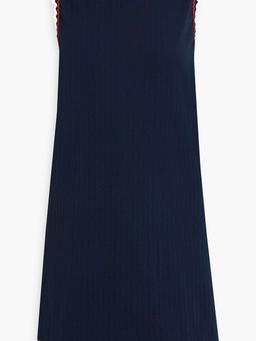 Rickrack-trimmed cotton mini dress