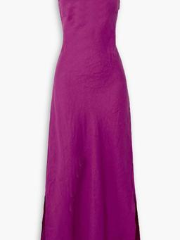 Lobo open-back linen maxi dress