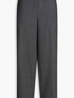 Wool-blend twill wide-leg pants
