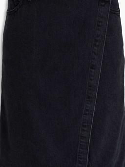 Denim wrap skirt