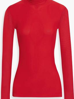 Mesh turtleneck top