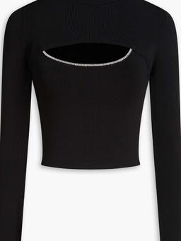 Orion crystal-embellished ribbed-knit tank and shrug set