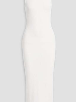 Ribbed stretch-cotton jersey midi dress