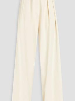 Marika slub woven wide-leg pants