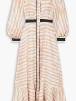 Phoebe striped linen maxi dress