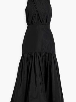 Dadley gathered taffeta midi dress