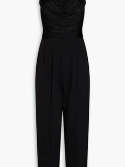 Fringed bandage and crepe jumpsuit