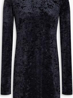 Crushed-velvet mini dress