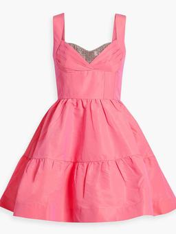 Brydie flared crystal-embellished taffeta mini dress