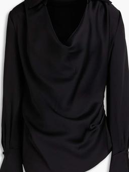 Symone draped satin-crepe blouse