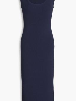 Ribbed-knit midi dress