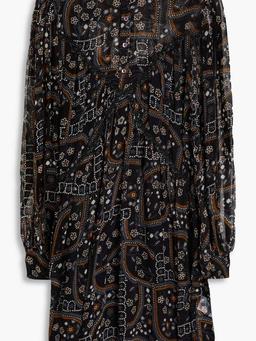 Elie bead-embellished floral-print chiffon mini dress