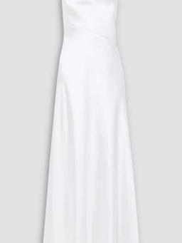 Spetses open-back silk-satin gown