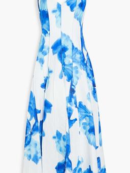 Floral-print linen-blend maxi dress