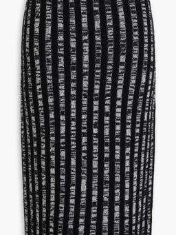 Space-dyed jacquard-knit wool and cashmere-blend midi skirt