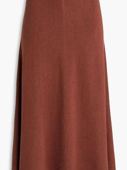 Silk-blend midi skirt