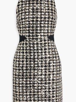 Rosemary sequin-embellished metallic bouclé-tweed mini dress