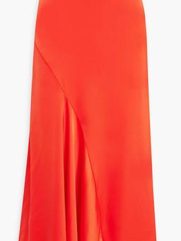 Paulette satin midi skirt