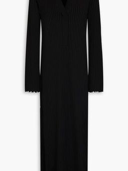 Ribbed-jersey maxi dress