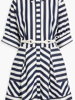 Katerina striped cotton-poplin shirt dress