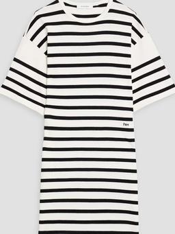 Striped cotton-jersey mini dress