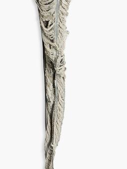 Luxor asymmetric distressed denim top