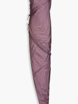 Taco one-shoulder bow-detailed cupro-satin maxi dress