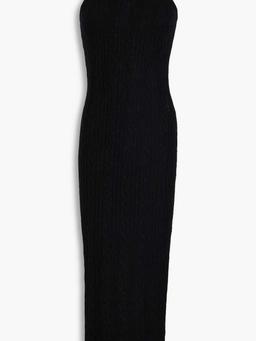 Cable-knit cashmere midi dress