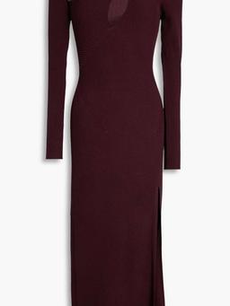 Ginevra cutout embellished ribbed-knit midi dress